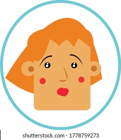 diseño vectorial de avatar femenino. eps10