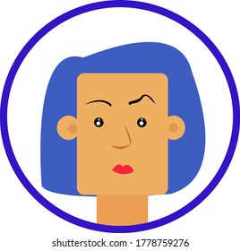 female avatar vector design. eps10