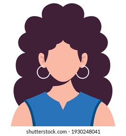 Ilustración Del Vector Avatar Femenino Aislada En Fondo Blanco. Avatar Femenina De Estilo Plano.