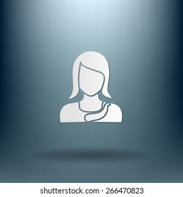 A female avatar. Avatar of a woman.  