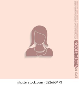 A female avatar. Avatar of a woman.  