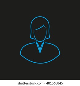 female avatars, vector icon