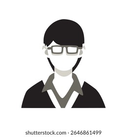 Female avtar flat design, people profile character icon
