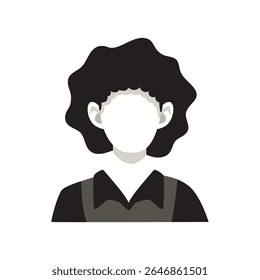 Female avtar flat design, people profile character icon