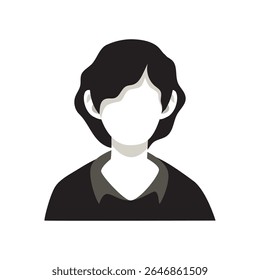 Female avtar flat design, people profile character icon