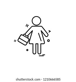 Female avtar icon design vector 