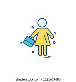 Female avtar icon design vector 