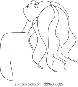 Dibujo de línea continua hacia atrás para mujeres. Cuerpo Desnudo De La Mujer, Concepto Mínimalista De Moda, Dibujo De Belleza De La Mujer, Ilustración Del Vector. Bueno para imprentas, camisetas, pancartas, diseño de eslogan estilo gráfico moderno
