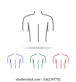 female back shoulder  icon. Elements of human body part multi colored icons. Premium quality graphic design icon. Simple icon for websites, web design, mobile app, info graphics on white background