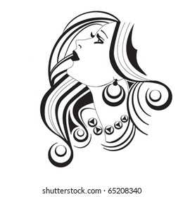 Female background in vector