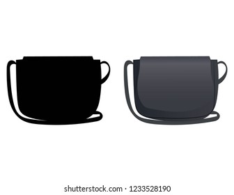 Female bag vector. Clothes vector design. Item with it's silhouette