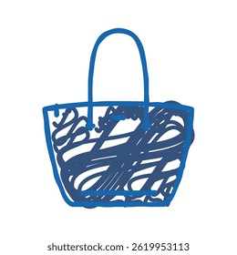 female bag woman doodle icon sketch vector. female bag woman sign. isolated symbol illustration