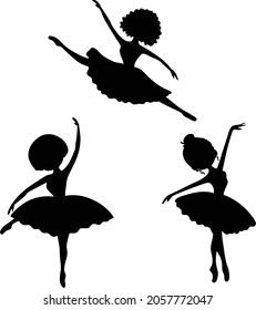 Female ballerina vector art and illustration