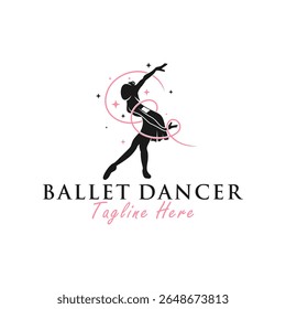 female ballet dancer logo design