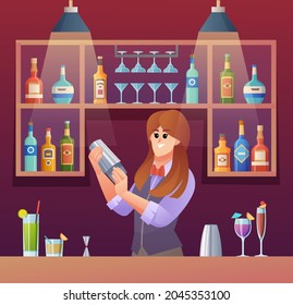 1,736 Female bartender Stock Illustrations, Images & Vectors | Shutterstock