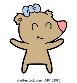 female bear cartoon