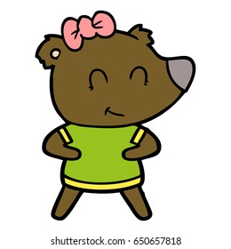 caricatura de oso femenino