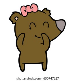 female bear cartoon