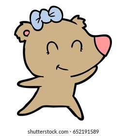 caricatura de oso femenino