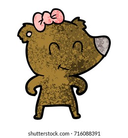 caricatura de oso femenino