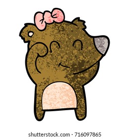 female bear cartoon