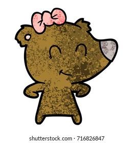 female bear cartoon