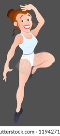 Female Belly Dancer - Vector Character Illustration