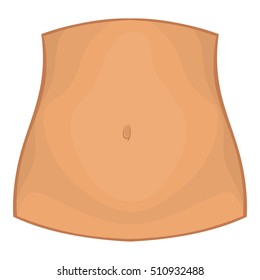 Female belly icon. Cartoon illustration of female belly vector icon for web design