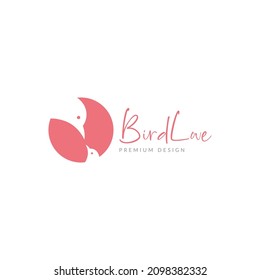 female bird feeding her young logo symbol icon vector graphic design illustration idea creative