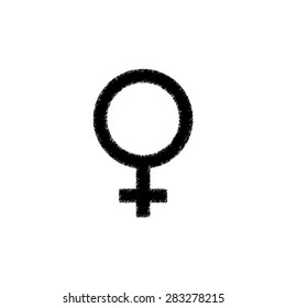 Female  - black vector icon
