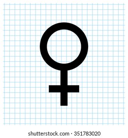 Female - black vector icon