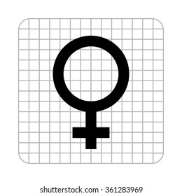 Female  - black vector icon