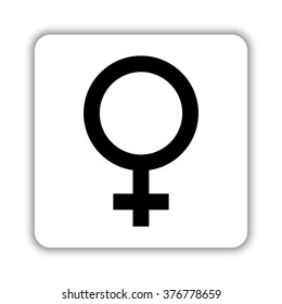 Female  - black vector icon
