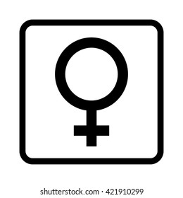 Female  - black vector icon