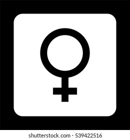 Female  - black vector icon