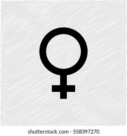 Female  - black vector icon