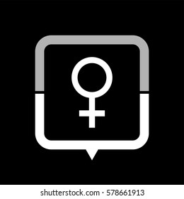 Female  - black vector icon