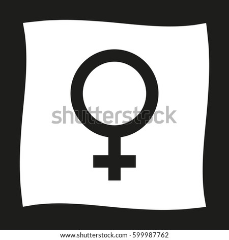 Female  - black vector icon