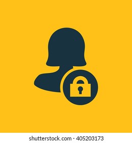 Female block user icon