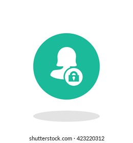 Female block user icon