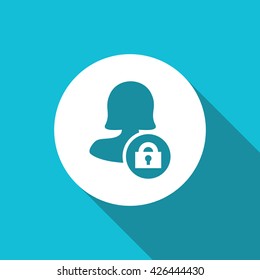 Female block user icon