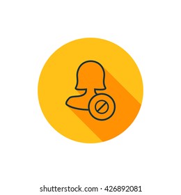 Female block user icon