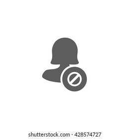 Female Block User Icon