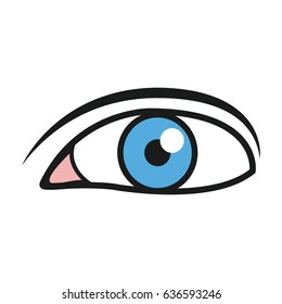 female blue eyes cartoon style