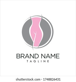 Female Body Goal Shape Logo Design Vector Image