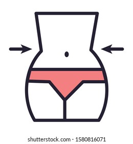 female body healthy lifestyle icon vector illustration design