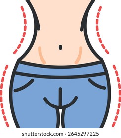 Female Body Icon with Fit Belly