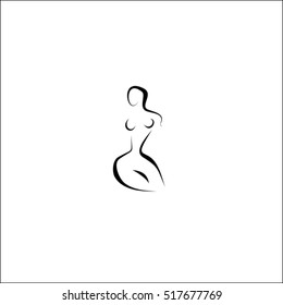 female body icon vector