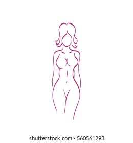 female body icon vector