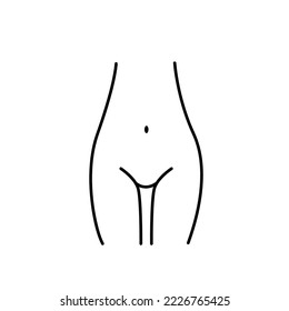 Icono del cuerpo femenino. Gráficos vectoriales